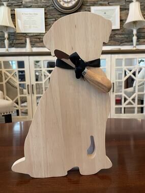 Cutting or Cheese Board Labrador Retriever 13 Inch With Spreading Knife New